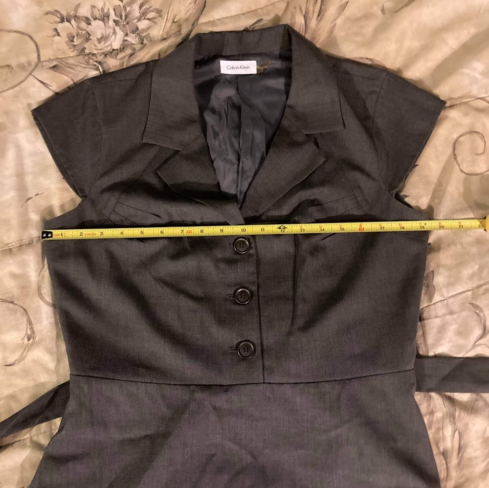 Calvin Klein Belted Collared Dress - Picture 9 of 9